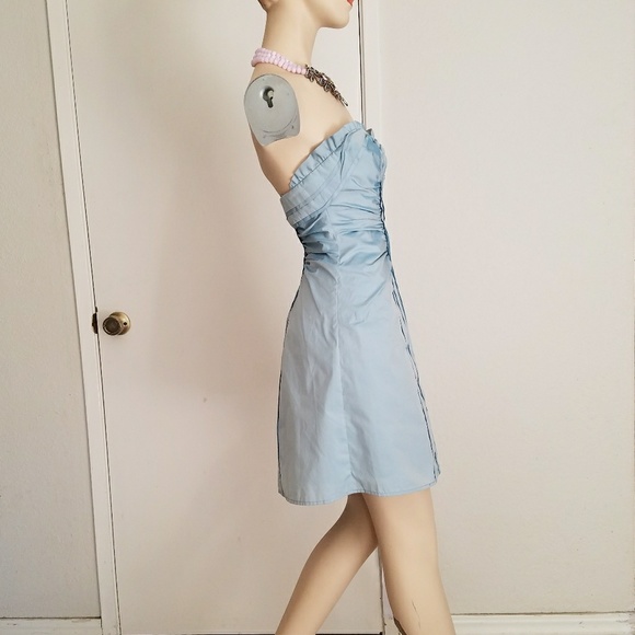 NOWT Bcbg Dress ice blue short prom evening Dress - Picture 2 of 3