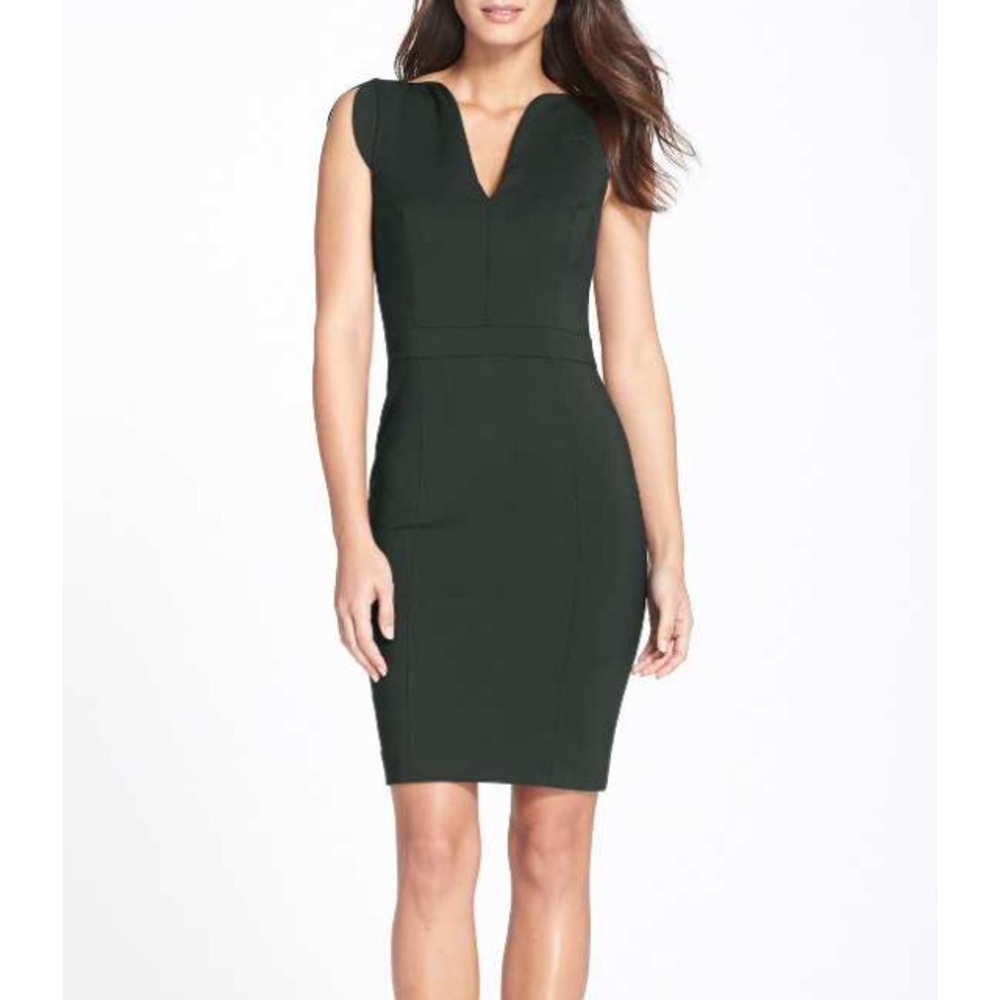 French Connection Lolo Stretch Sheeth Dress, Pine