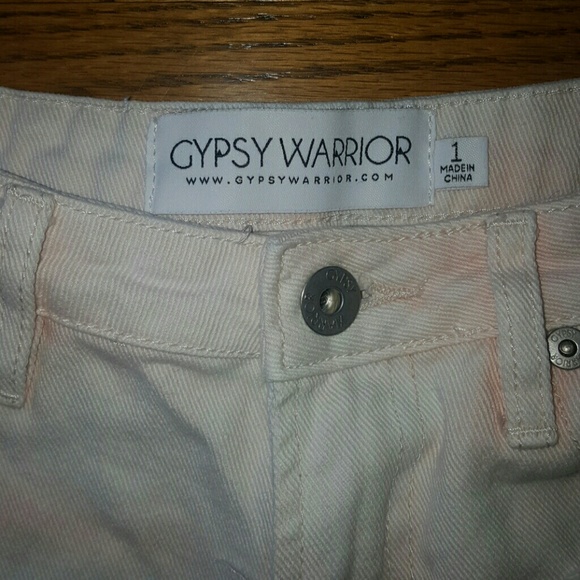 Gypsy Warrior tye dye ripped festival shorts 1 - Picture 3 of 4