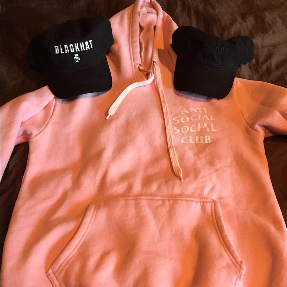 Pink Anti Social Club Hoodie
