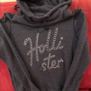 Girls gray Hollister cowl neck sweatshirt