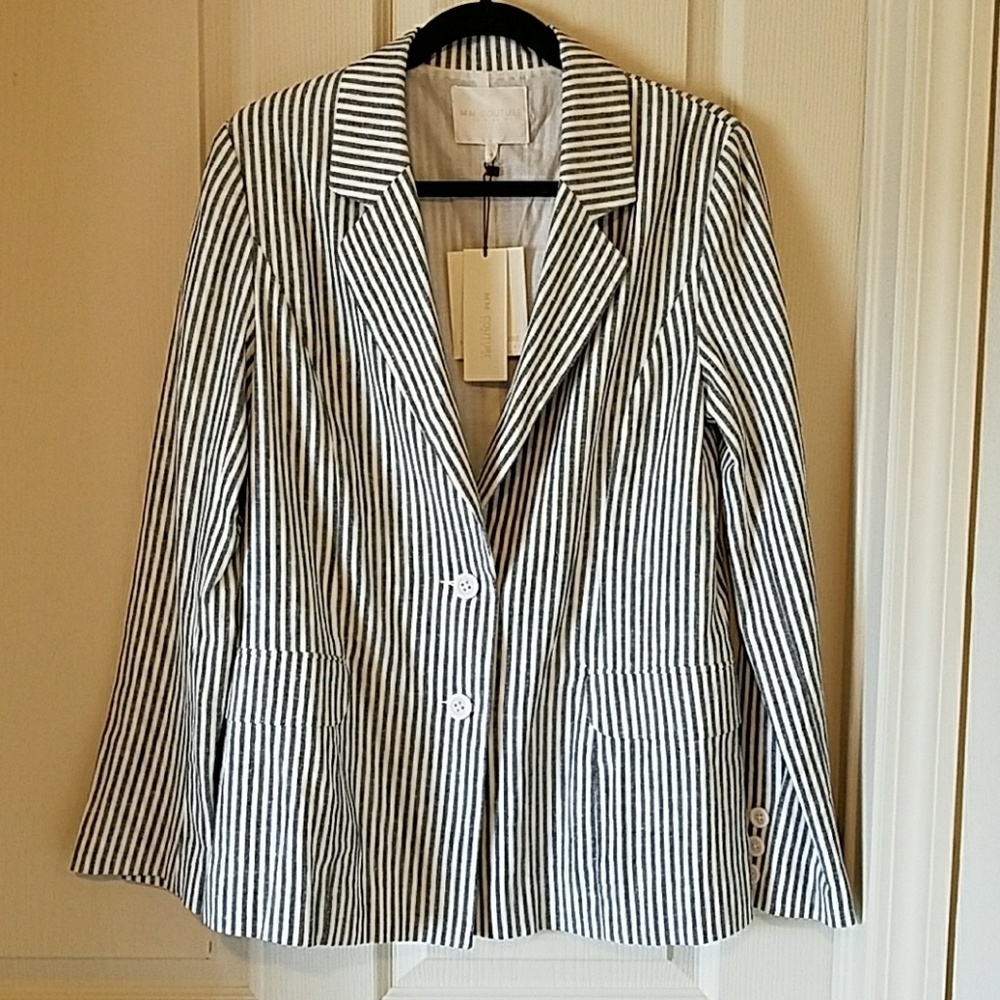 NWT MM Couture by Miss Me Linen/Cotten jckt Sz L