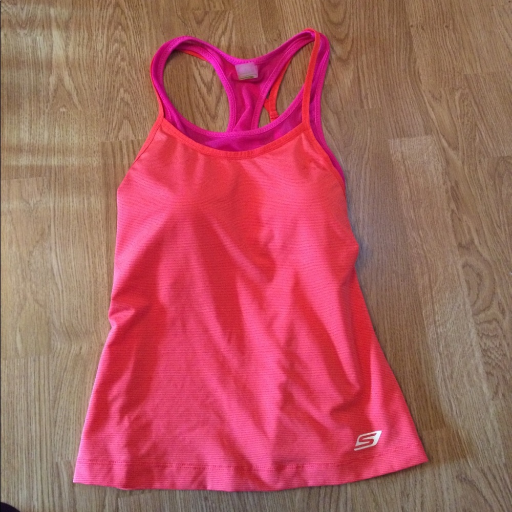 Tank top with sports bra attached