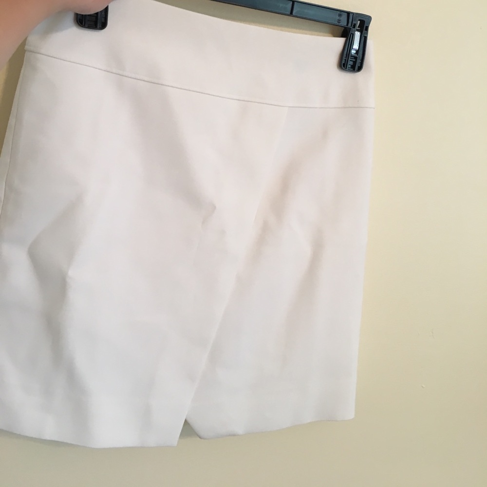 JCREW White Slit Skirt