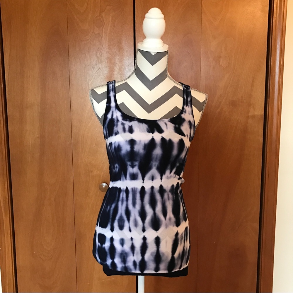 Blue and White Tank Top