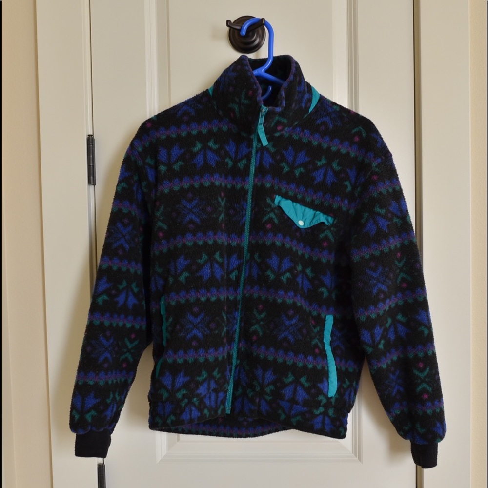 SOLD 💜L.L Bean vintage snap t zip up