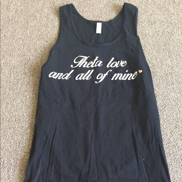 Kappa Alpha Theta sorority TLAM black tank - Picture 1 of 2