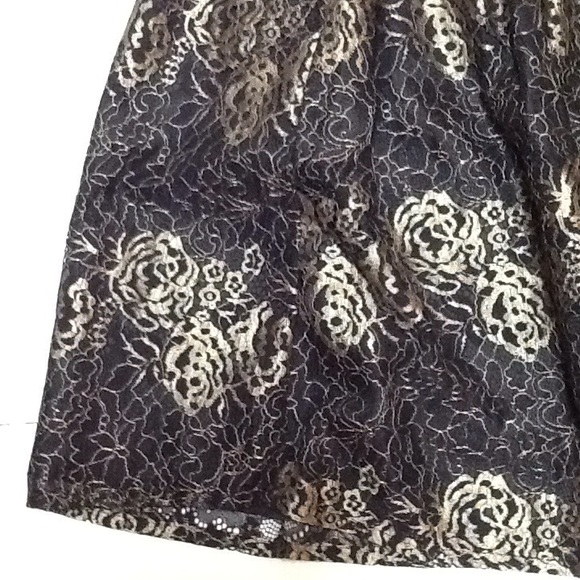SALE Shirt Skirt set Black Roses Lace - Picture 4 of 4