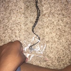 Rosary metal beaded necklace