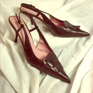 Miu Miu slingback kitten heels