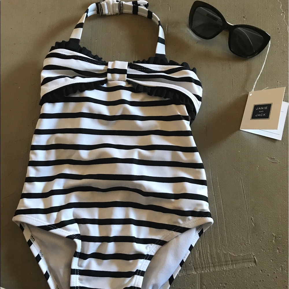 Janie and Jack Swimsuit with matching sunglasses