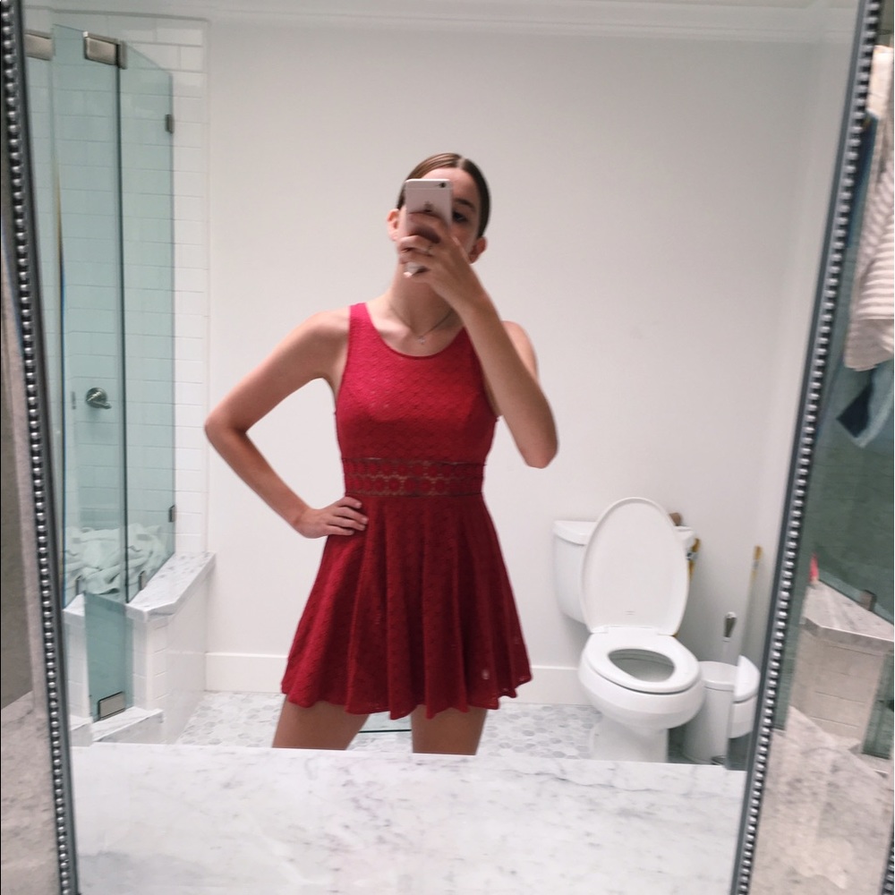 Free people red dress.