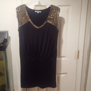 Sexy black mini dress