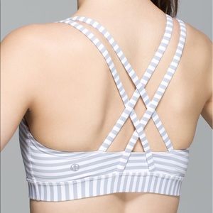 Lululemon Energy Bra - Size 6, Gray and White