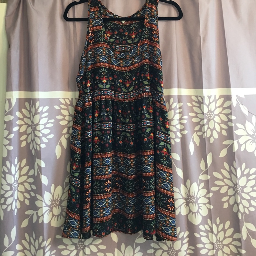 Tribal/floral print sundress