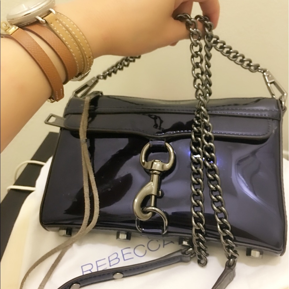 💯 authentic patent Rebecca Minkoff in eggplant