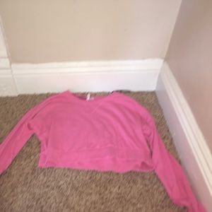 Pink crop top sweater
