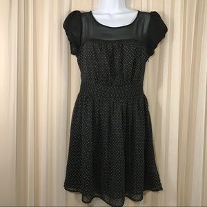Twenty One Sheer Skater Dress Polka Dot