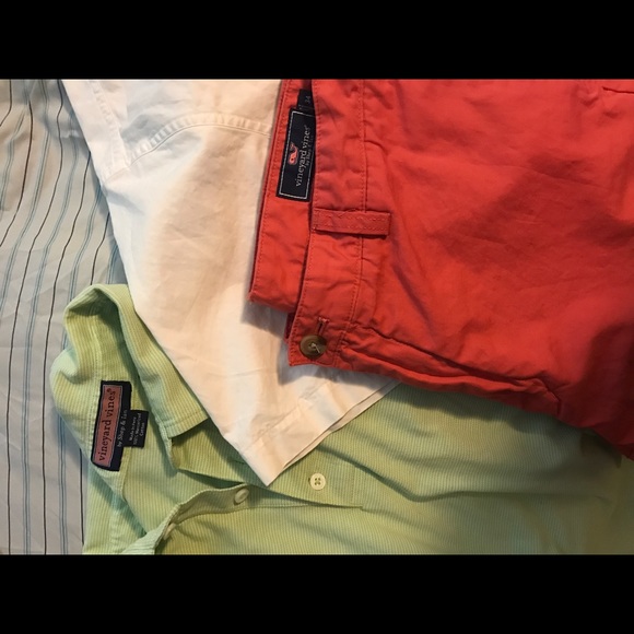Vineyard Vines Shirt & Shorts W/ Polo Shirt - Picture 1 of 2