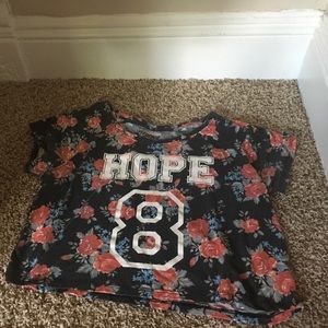 Flower hope crop top