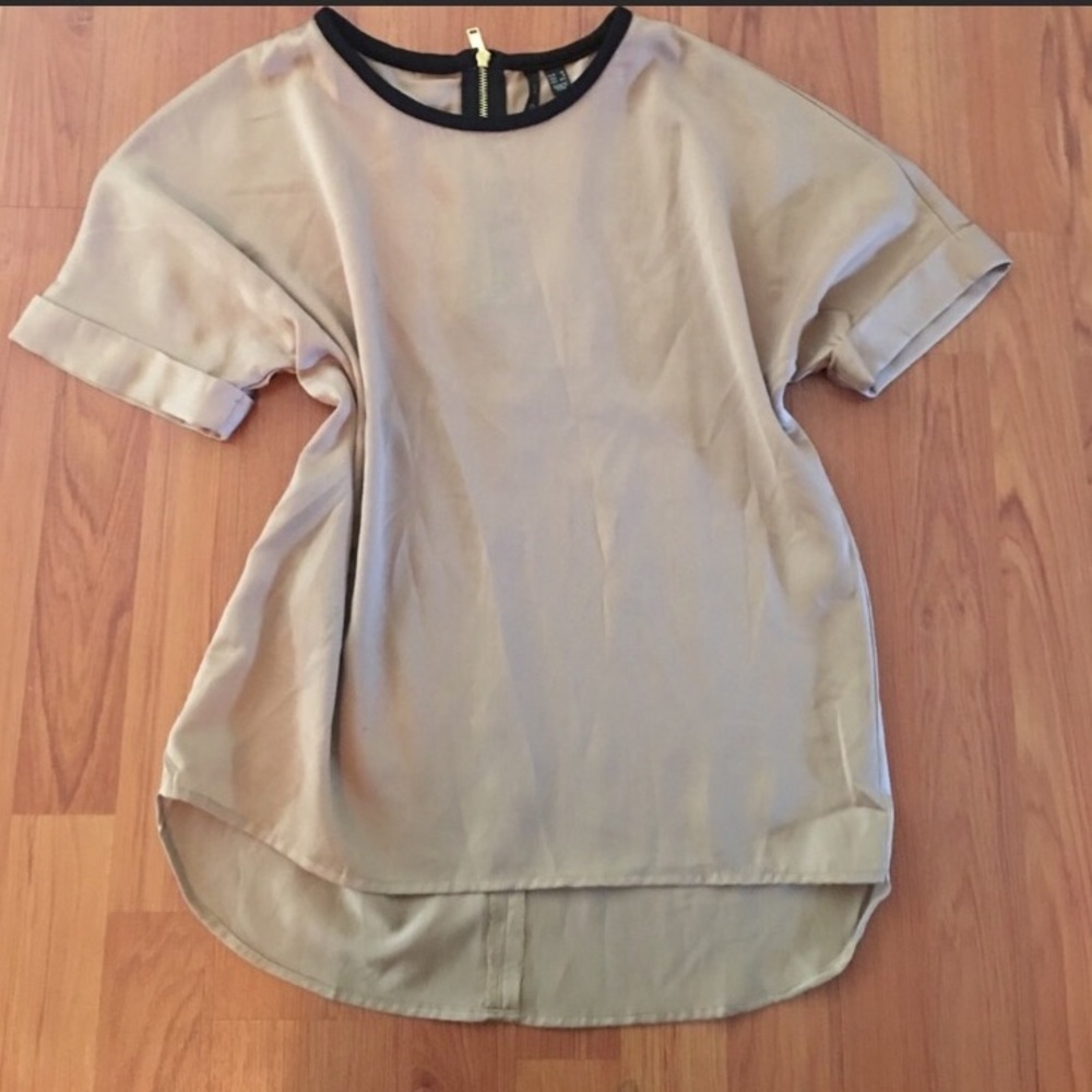 H&M Gold Blouse Top - Size 2