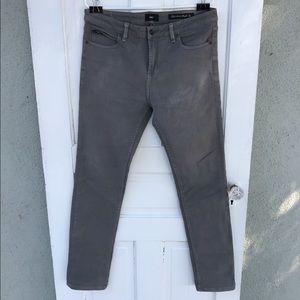 Obey Gray Tight Stretch Straight Leg Jeans