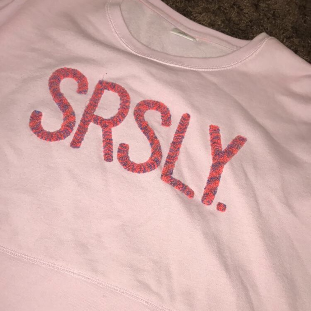 "SRSLY" crop top