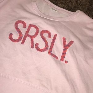 "SRSLY" crop top