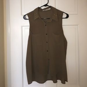Chloe K Army Green Top