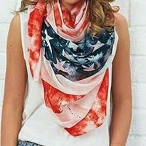 Patriotic infinity scarf