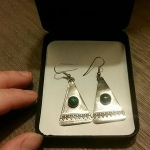 Israeli lapis, sterling silver handcrafted earring