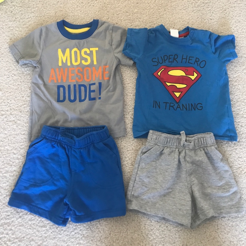Set of 2 shirts & 2 pairs of shorts • Circa + H&M
