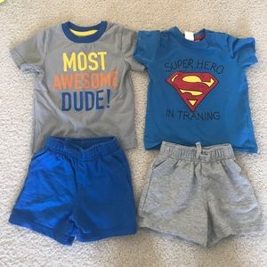 Set of 2 shirts & 2 pairs of shorts • Circa + H&M