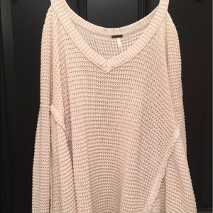 Free People open shoulder sweater