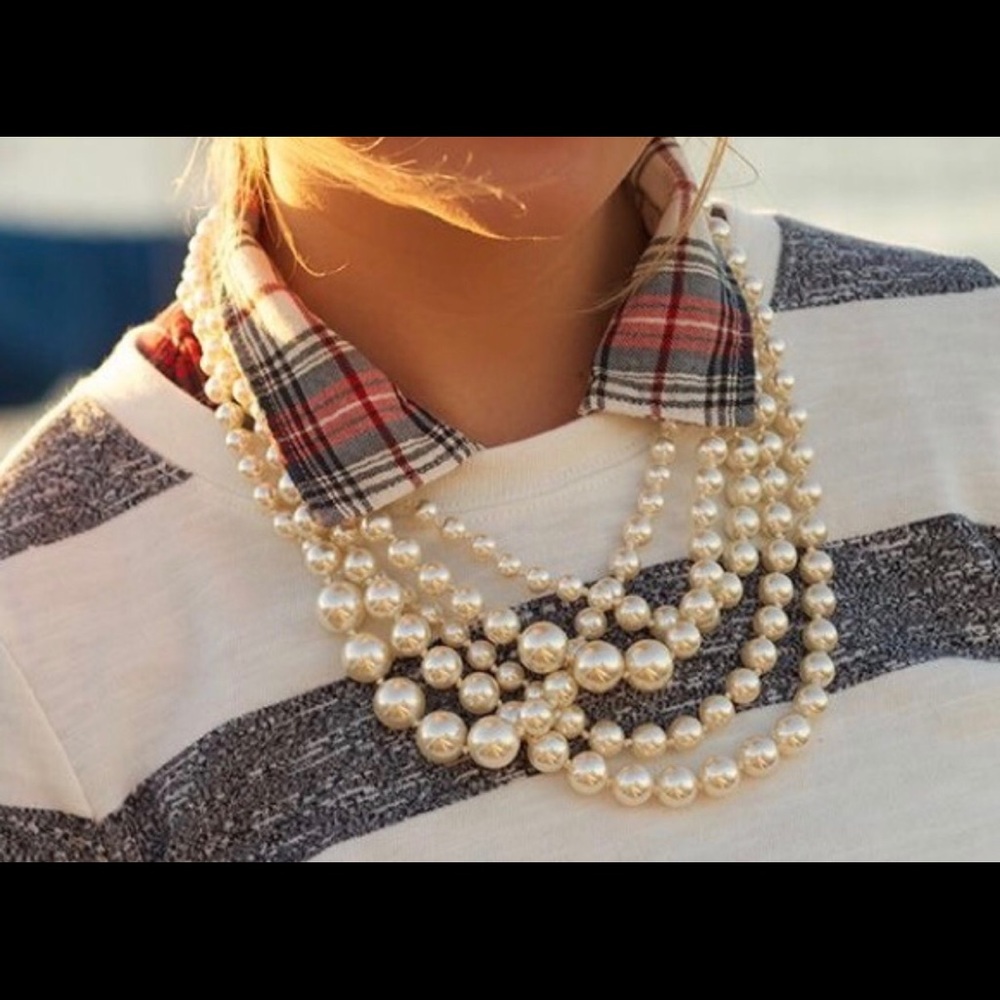 J. Crew - Twisted Hammock Pearl Necklace