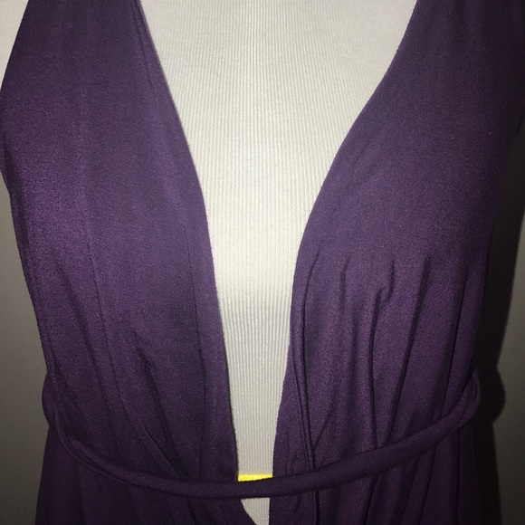 LaRok Athena Halter Plunge top in Purple. - Picture 2 of 4