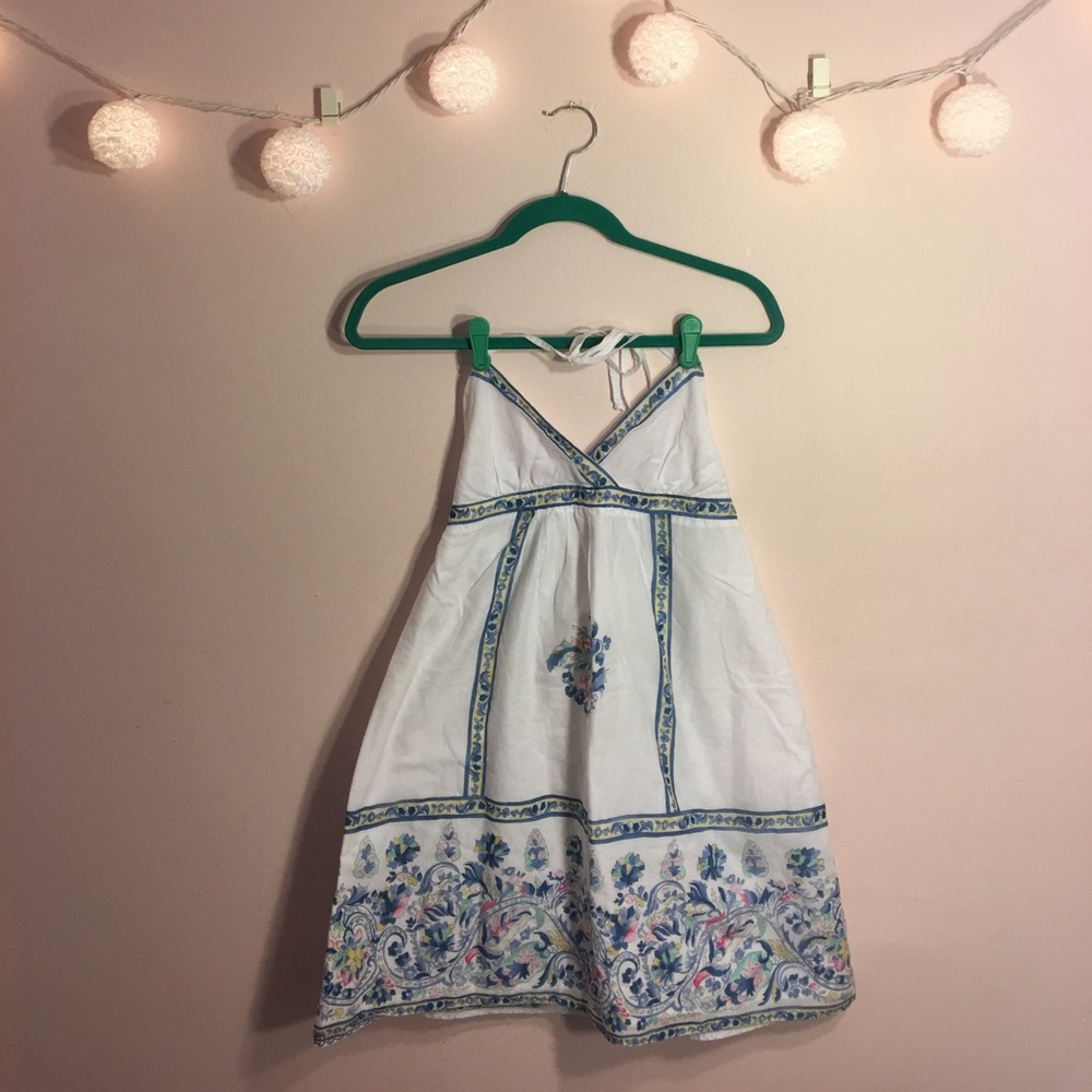 American Eagle Linen Halter Dress
