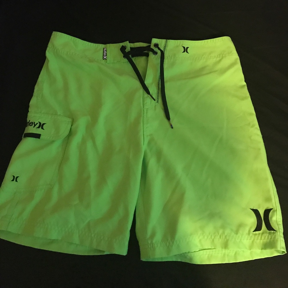 Lime Green Hurley Board Shorts Size 32