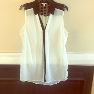 Sleeveless button down