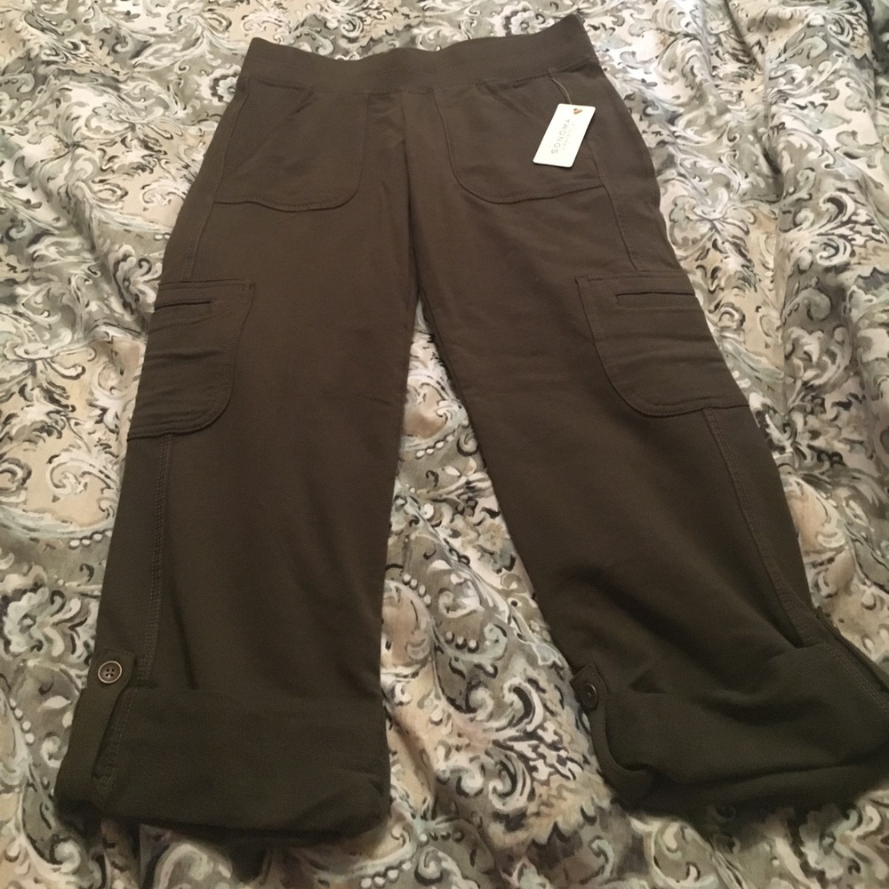 Army Green Sonoma Capri Pants