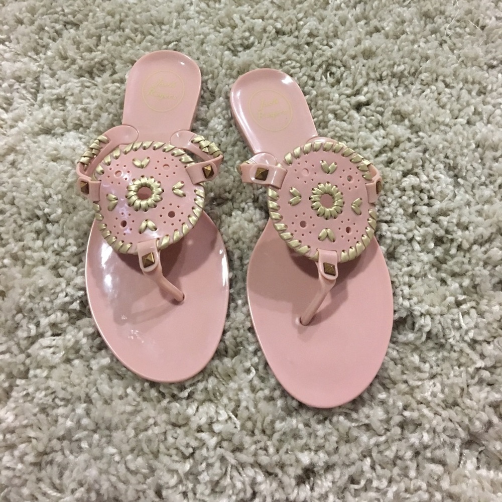 Jack Rogers light pink jelly sandals flip flops