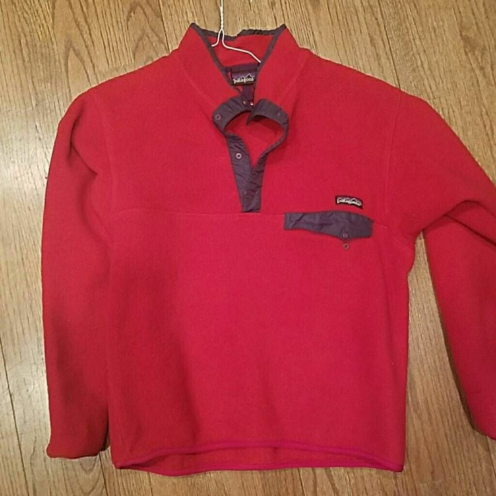 Mens medium patagonia red synchilla