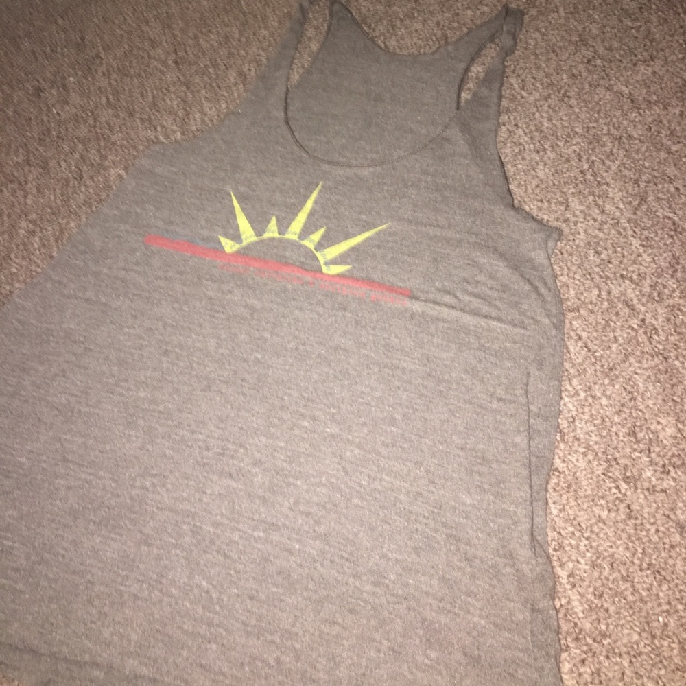 Gray/brown tank top