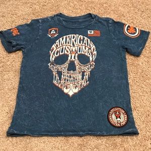Affliction American custom skull tee