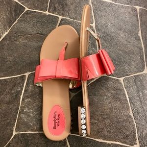 Simply Vera Wang Bow Rhinestone Sandals