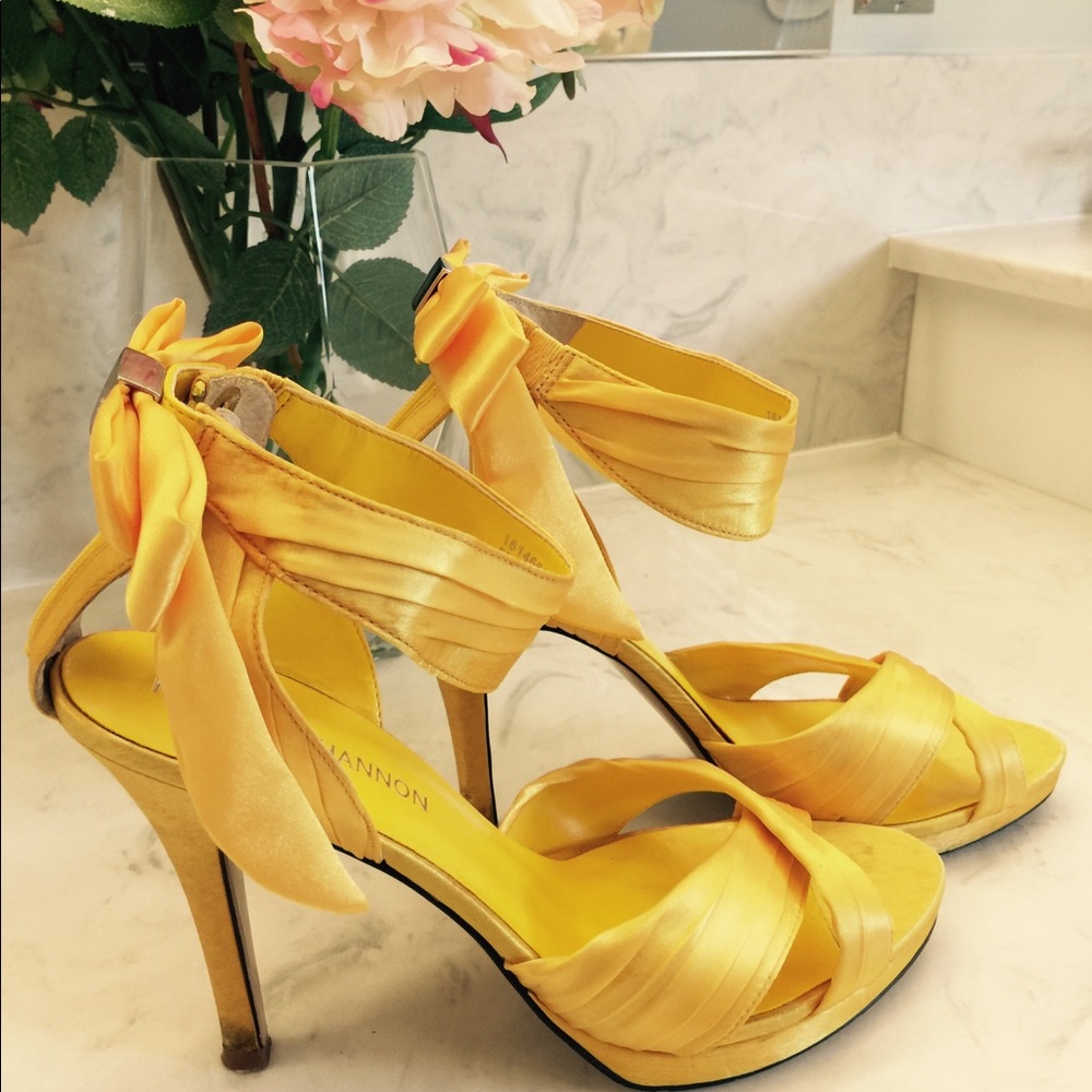Michael Shannon Yellow Satin Heel