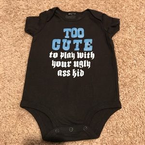 Too cute to play onesie