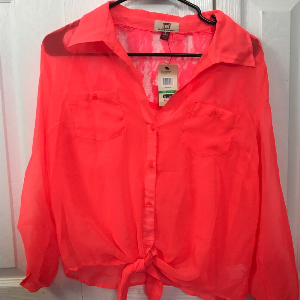 Neon Pink Blouse