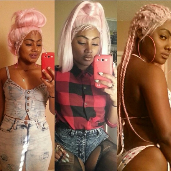 Pink Beauty LaceFront Wig Wig 24-28 inches!! main image 4
