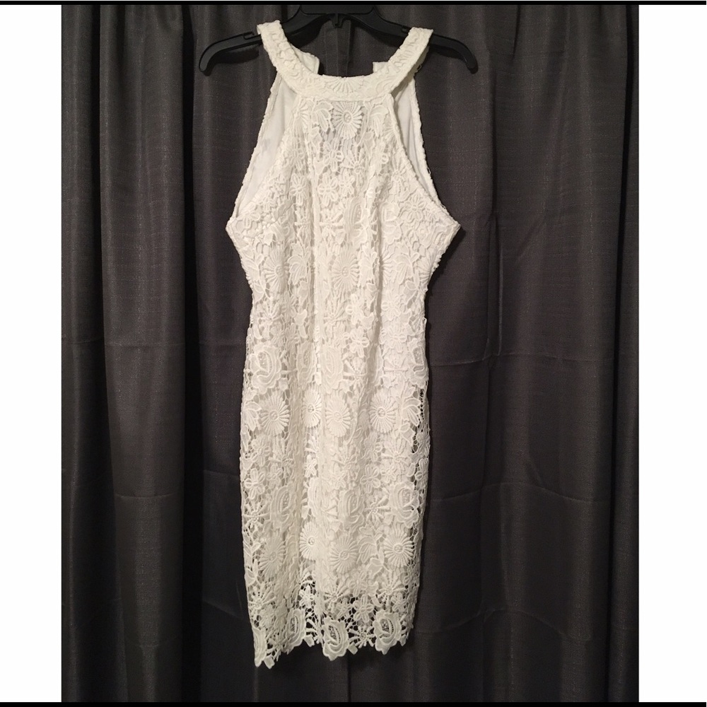 White floral dress